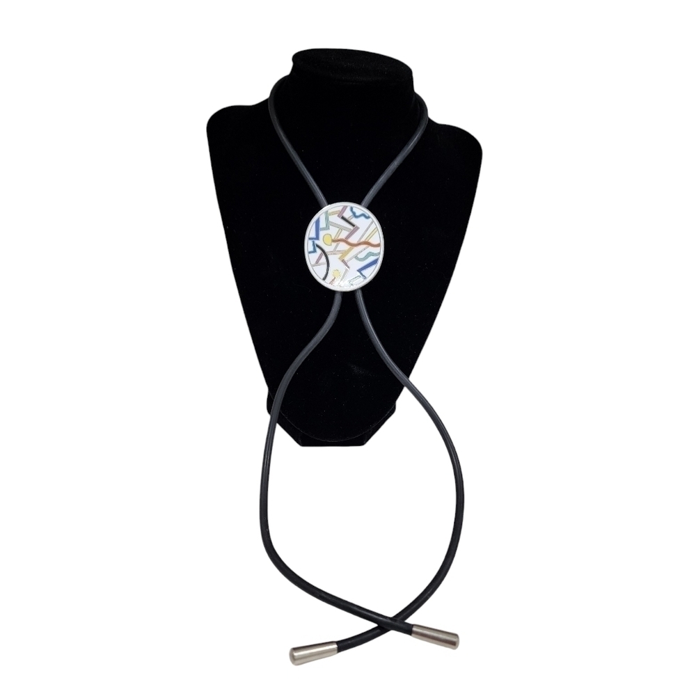 VINTAGE ACME STUDIO "CIRCULUS" BOLO TIE BY ETTORE SOTTSASS - Picture 7 of 9